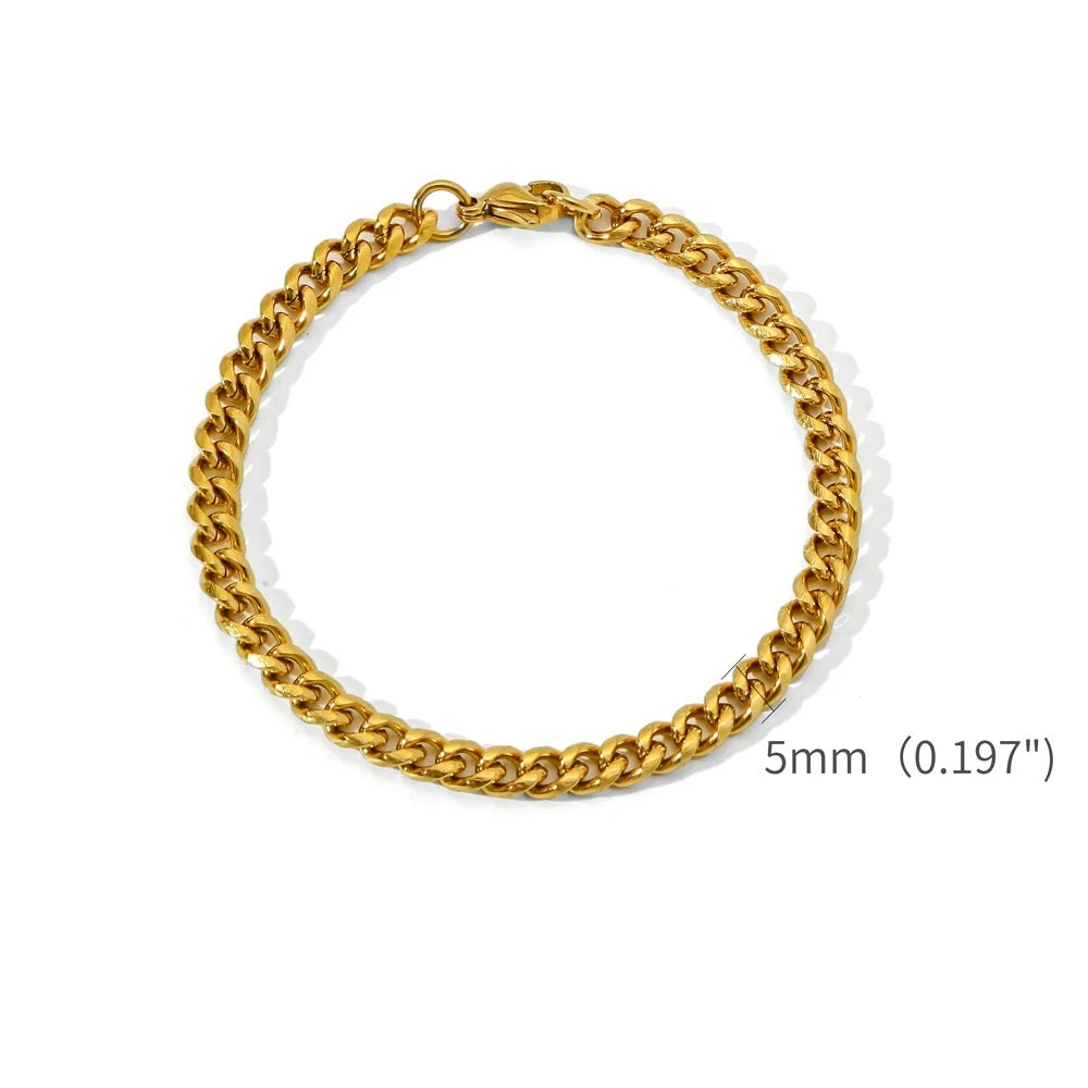 Pulseira Aço Inoxidável Cubana