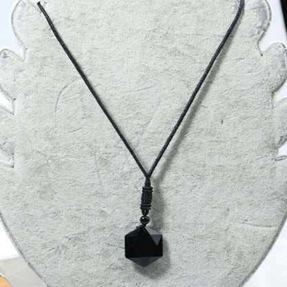 Colar pingente Obsidiana